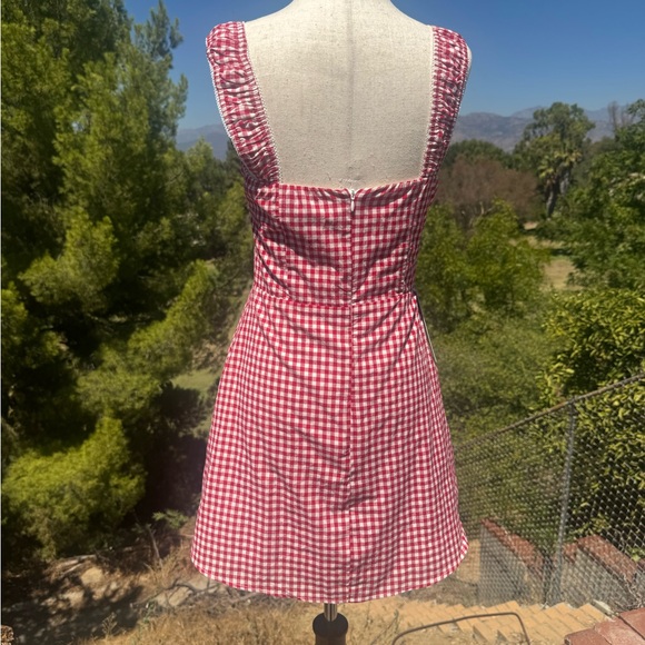 NWOT Princess Polly Faubert Red Gingham Mini Dress - Picture 4 of 8